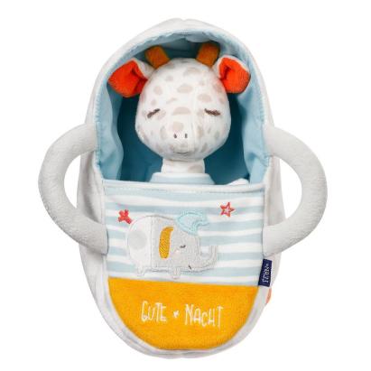 Jucarie de plus Girafa somnoroasa in cosulet, 23 cm, Fehn