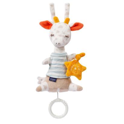 Jucărie muzicală girafă somnoroasă pentru bebeluși, 19 cm, Fehn