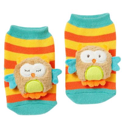 Șosete zornăitoare pentru bebeluși Fehn Bufnițe, 0-12 luni