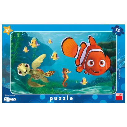 Puzzle copii Nemo cu 15 piese din carton rezistent, 3-5 ani