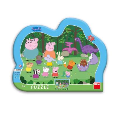 Puzzle cu rama Peppa Pig, 25 piese, din carton rezistent, 3 ani+