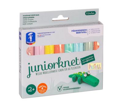 Plastilina non-toxica pentru copii, 8 culori pastel, 2+ ani