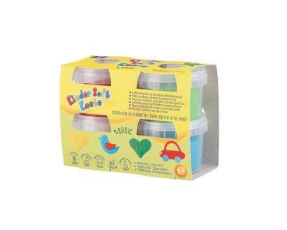 Plastilina non-toxica Kinder Basic, 4 culori, modelaj copii 2+