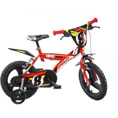 Bicicletă pentru copii Pro Cross 16 inch, cu roți ajutătoare, roșie