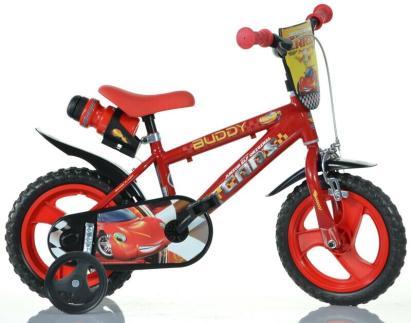 Bicicletă pentru copii 12 inch Junior Elf Cars cu roți ajutătoare