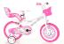 Bicicletă pentru copii 16 inch Hello Kitty, cu roți ajutătoare și coșuri