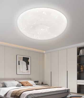 Plafonieră LED aplicată 35 cm, 32W, 3 temperaturi, alb, metal și acril