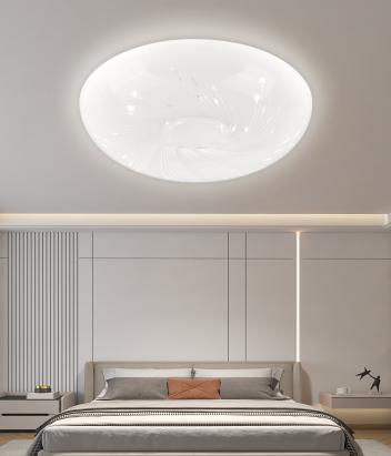 Plafonieră LED 35 cm, 32W, 3 temperaturi de culoare, alb, metal și acril