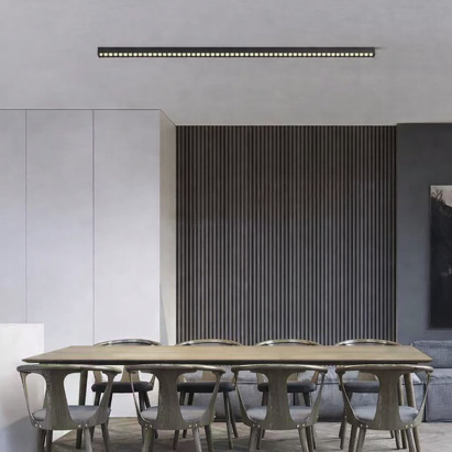 Proiector LED liniar aplicat cu grila 72W, 4000K, 90 surse, 2.4 m