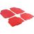 Set covorase din cauciuc pentru mașină 4 piese Aspect placă de aluminiu cu carouri Universal Cromat Roșu Performance AutoTuning