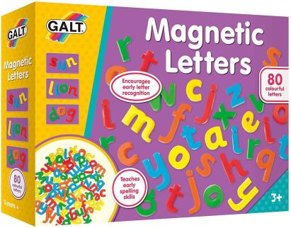 Set litere magnetice colorate pentru copii, 80 piese, Galt