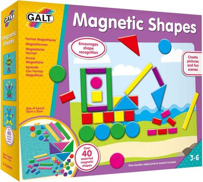 Set educativ cu forme geometrice magnetice si tabla de joc, Galt