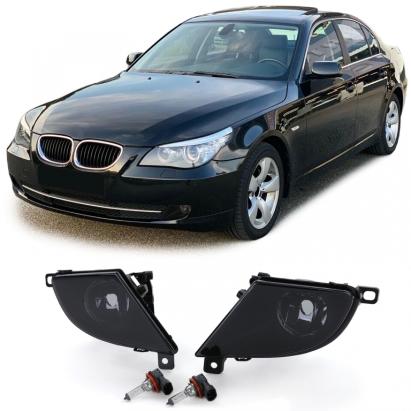 Set de proiectoare de ceață cu sticlă clară și fum negru, potrivit pentru BMW E60 E61 LCI Facelift 07-10 Performance AutoTuning