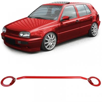Bară de susținere ajustabilă din aluminiu roșie pentru față, potrivită pentru VW Golf 3 Vento Passat 35i Performance AutoTuning