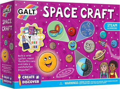 Kit creativ STEAM Galt Spatiul cosmic cu 7 activitati educative pentru copii