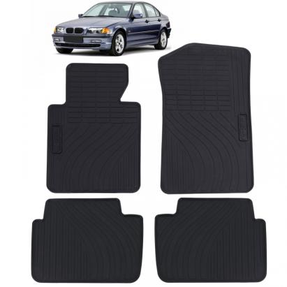 Set premium de covorașe din cauciuc pentru mașină, negre, potrivit pentru BMW E46 Sedan Touring 98-05 Performance AutoTuning