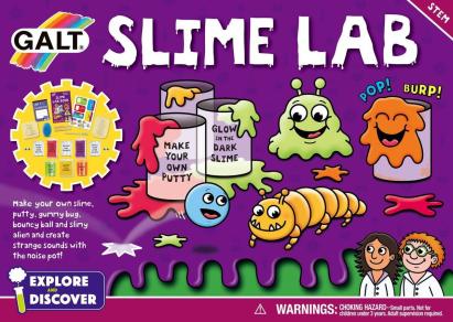 Set de experimente Slime Lab Galt pentru copii, 7 activitati creative