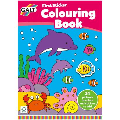 Carte de colorat cu abtibilduri Galt pentru copii 3+ - 24 pagini