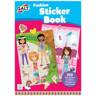 Carte cu abtibilduri Fashion pentru copii 4+ cu 300 stickere, Galt