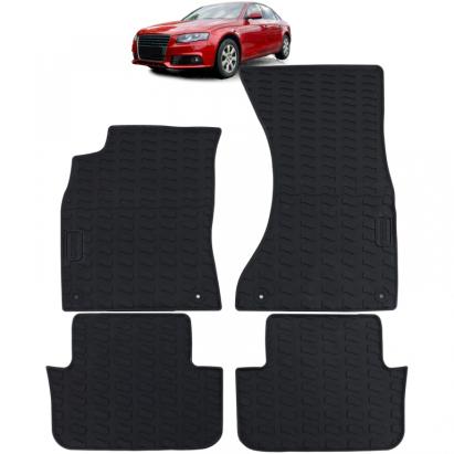 Set Premium de Covorașe din Cauciuc Negru pentru Audi A4 B8 Sedan Avant 8K 07-15 Performance AutoTuning