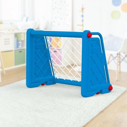 Poartă de fotbal pentru copii albastră DOLU, 100 x 75 cm, interior/exterior