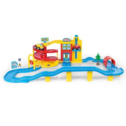 Joc de constructie garaj pentru copii Dolu, 70 piese, 18 luni+