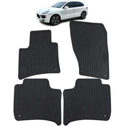 Set Premium de Covorașe din Cauciuc Negru pentru Porsche Cayenne 10-19 Performance AutoTuning
