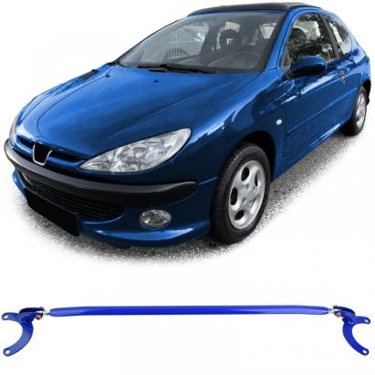 Bară de suspensie ajustabilă din aluminiu albastră pentru față, potrivită pentru Peugeot 206 + CC SW 98-08 Performance AutoTuning