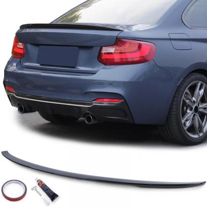 Spoiler spate de performanță cu margine lucioasă neagră, potrivit pentru BMW Seria 2 F22 F23 Performance AutoTuning
