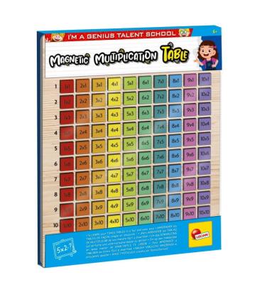 Tabla inmultirii magnetica din lemn educativa pentru copii 6+