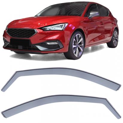 Deflector de vânt, protecție împotriva ploii, protecție împotriva vântului, fum negru, potrivit pentru Seat Leon din 19 Performance AutoTuning