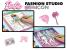 Set de colorat Barbie Fashion Studio cu 8 markere si accesorii