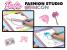 Set de colorat Barbie Fashion Studio cu 8 markere si accesorii