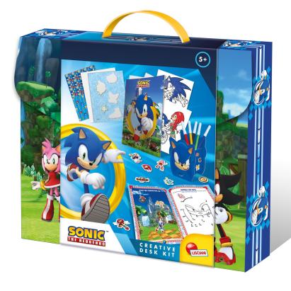 Set de creație și desen Sonic pentru copii 5+ cu servietă