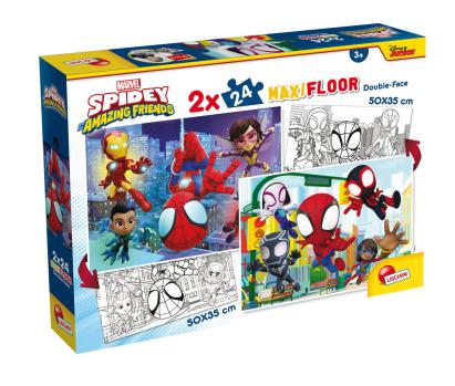 Puzzle de colorat maxi Marvel Spidey si Prietenii Uimitori, 2x24 piese
