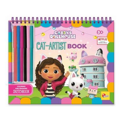 Carte de activitati Gabby's Dollhouse cu abtibilduri si 6 markere