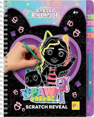 Cărticică de răzuit Gabby's Dollhouse cu 44 pagini și stilou inclus