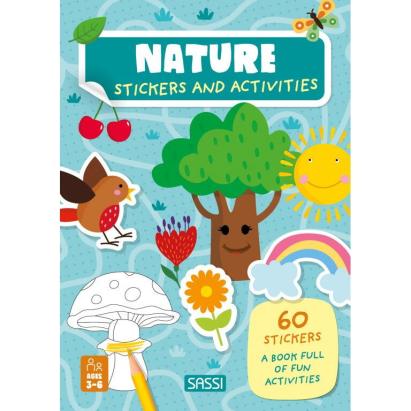 Carte de activitati cu abtibilduri Natura, 60 stickere, 3-6 ani