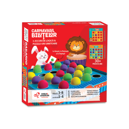 Joc de logica pentru copii Carnavalul Bilutelor, 3 jocuri educative