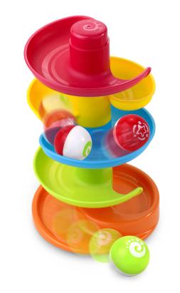 Jucărie interactivă turnuleț cu biluțe pentru bebeluși 12 luni+