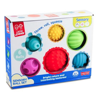 Set 6 mingi senzoriale pentru bebelusi, texturi variate, 6 luni+