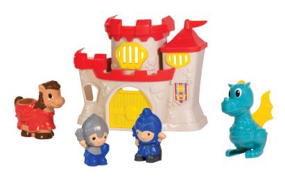 Joc de rol cu castelul cavalerilor, cavaleri si dragon, 18 luni+