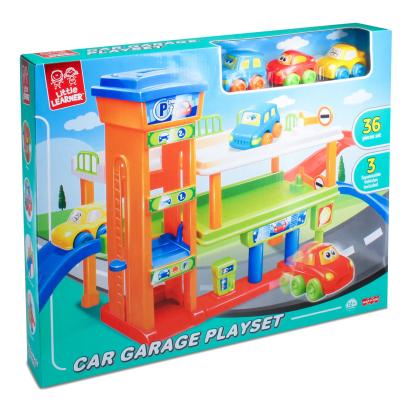 Garaj de jucarie pentru copii cu 2 etaje si 33 piese, 12 luni+