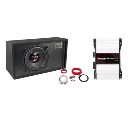 Pachet subwoofer auto 12 inch cu amplificator Taramps si kit cabluri OFC