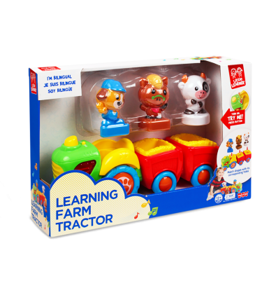 Jucărie interactivă tractor cu lumini, sunete și animale, 12 luni+