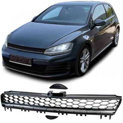 Grilaj radiator tip fagure fără emblemă cu bandă cromată, potrivit pentru VW Golf 7 12-17, inclusiv GTD Performance AutoTuning