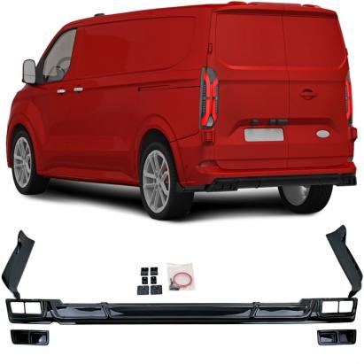 Difuzor spate sport lucios negru, potrivit pentru Ford Tourneo Transit Custom din 2023 Performance AutoTuning