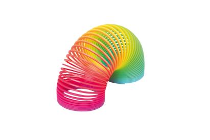 Arc curcubeu din plastic, jucarie elastica pentru copii, 6 cm