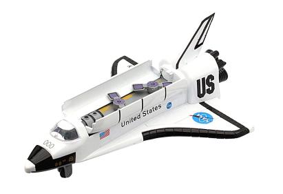 Navă spațială mare de jucărie din metal, cu satelit și trape mobile