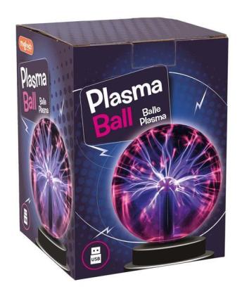 Glob cu plasma interactiv USB, 7 cm, decor luminos pentru birou si casa